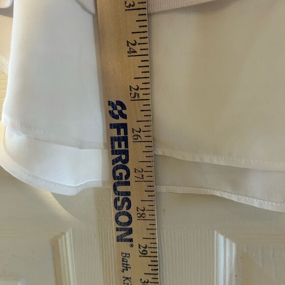 NEW BANANA REPUBLIC White layered silky hem TANK TUNIC TOP S - Picture 9 of 11